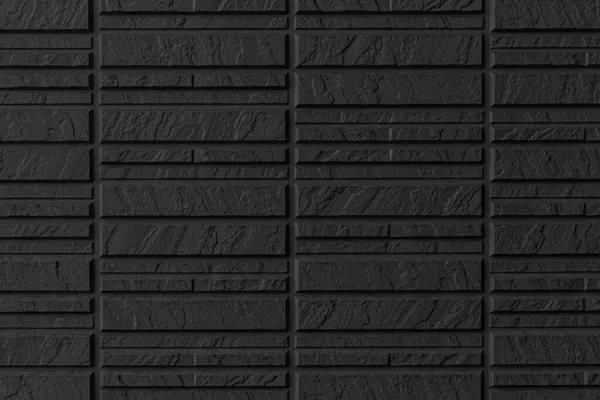 Pola Dinding Blok Granit Hitam Dan Latar Belakang Tak Mulus — Stok Foto