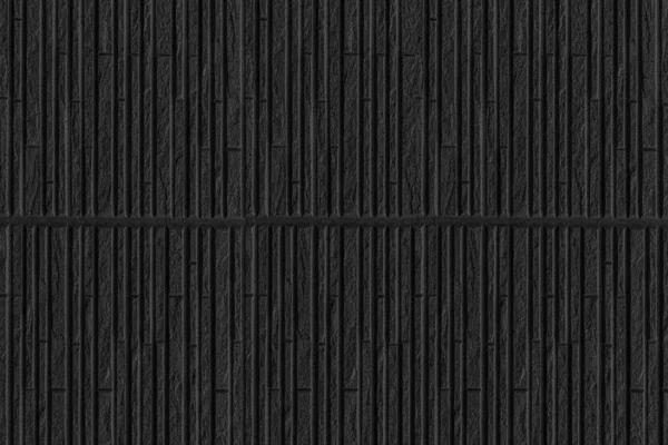 Moderne Zwarte Stenen Muur Met Strepen Textuur Naadloze Achtergrond — Stockfoto
