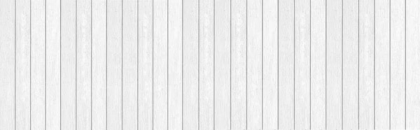 Panorama Der Holzplanke Mit Weißer Holzstruktur Und Nahtlosem Hintergrund — Stockfoto