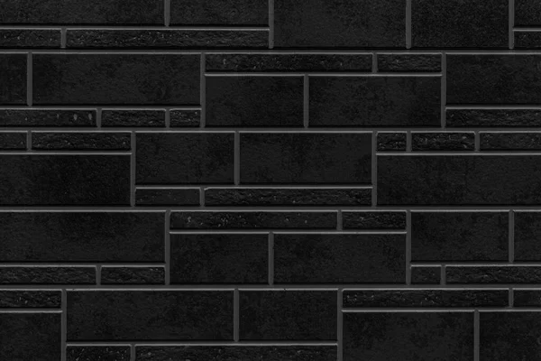 Black Granite Block Wall Pattern Background Seamless — Stock Photo, Image