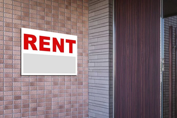 Rental Real Estate Sign Front House — Stock Photo, Image