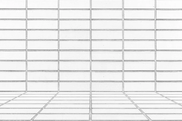 Mur Briques Blanches Fond Plancher Blanc Motif Sans Couture — Photo