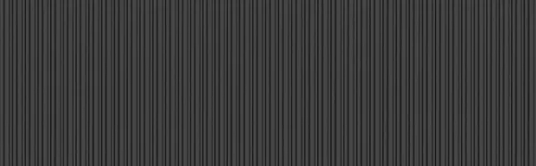 Панорама Черно Гофрированного Металлического Фона Поверхности Текстуры Оцинкования Стали — стоковое фото