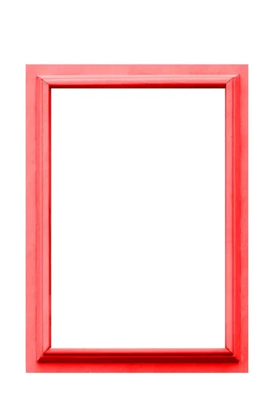 Moldura Mármore Vermelho Isolado Fundo Branco — Fotografia de Stock