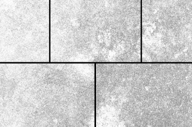 Binanın dışında beyaz çimento kiremitler ve pürüzsüz bir arka plan.