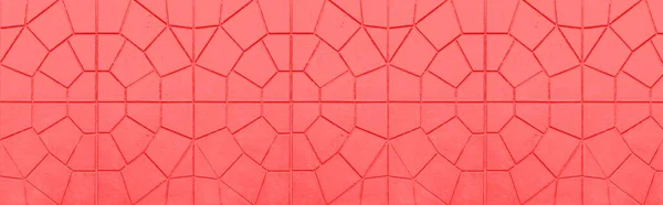 Panorama Czerwonej Granitowej Płytki Podłogowej Okrągłym Wzorze Tekstury Bezszwowym Tle — Zdjęcie stockowe
