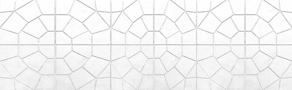 円形の模様の質感と背景のシームレスなホワイト花崗岩の床タイルのパノラマ — ストック写真