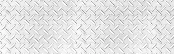 Panorama Silver Diamond Steel Plate Floor Pattern Seamless Background — Stock Photo, Image