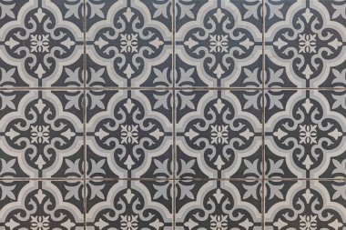 Antika beyaz seramik döşeme deseni ve pürüzsüz arkaplan