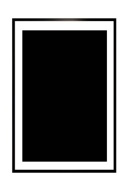 Koyu ve siyah ahşap çerçeve beyaz arka planda izole edilmiş