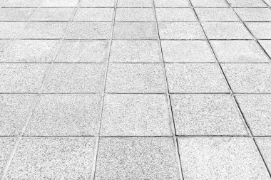 Açık hava beyaz blok taş zemin şablonu ve arka plan pürüzsüz