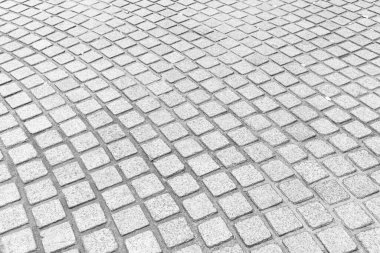 Açık hava beyaz blok taş zemin şablonu ve arka plan pürüzsüz