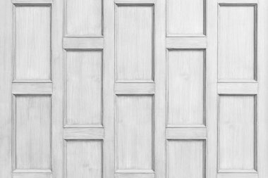 Beyaz ahşap ev duvarı, Tayland tarzı ev deseni ve arka plan pürüzsüz.