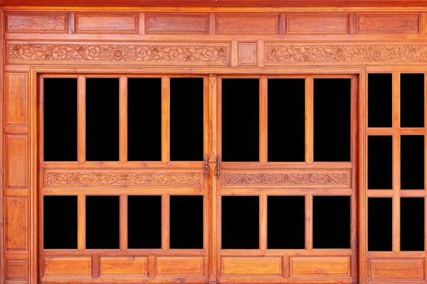 Brown Wooden House Wall Thai Style House Pattern Background Seamless — Zdjęcie stockowe