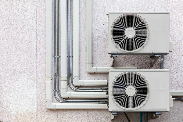 Légkondicionáló Kompresszor Kültéri Egység Épületen Kívül — Stock Fotó