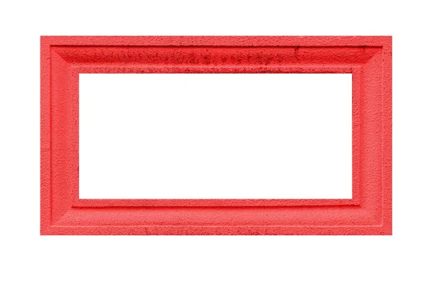 Cornice Fresca Legno Rosso Isolato Sfondo Bianco — Foto Stock