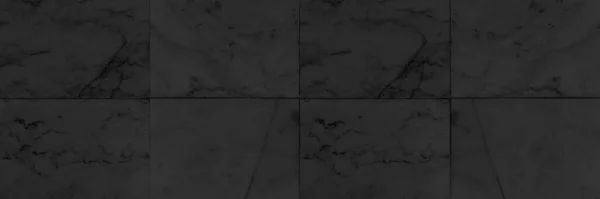 Panorama Abstract Black Marble Texture Background Design — Stock Photo, Image