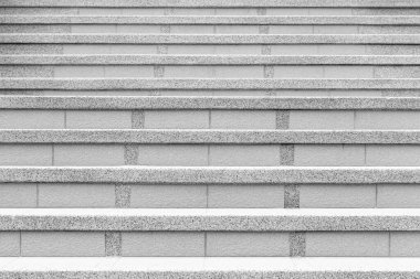 Beyaz mermer merdiven ve açık hava granit zemin