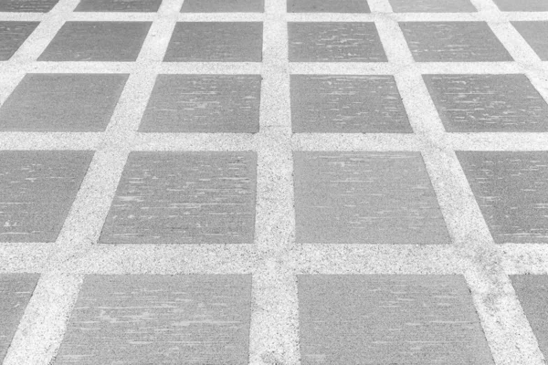 Perspective View Monotone White Brick Stone Pavement Ground Street Road — Stock Photo, Image