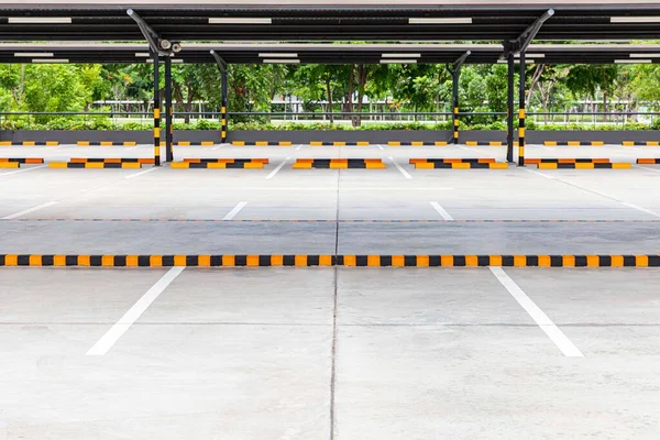 Empty outdoor car Parking Spaces at building office