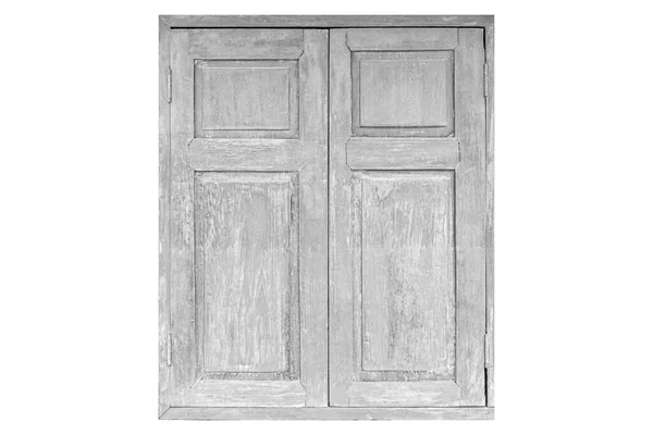 Vintage Biały Malowane Drewniane Okno Ramki Izolowane Białym Tle — Zdjęcie stockowe