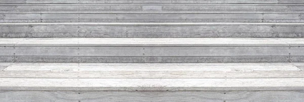 Panorama Old White Wooden Stairs Building Exterior Pattern Background Seamless — Stock Photo, Image