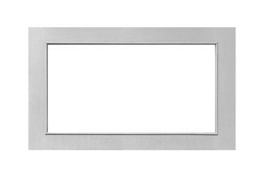 Beyaz ahşap çerçeve beyaz bir arkaplanda izole