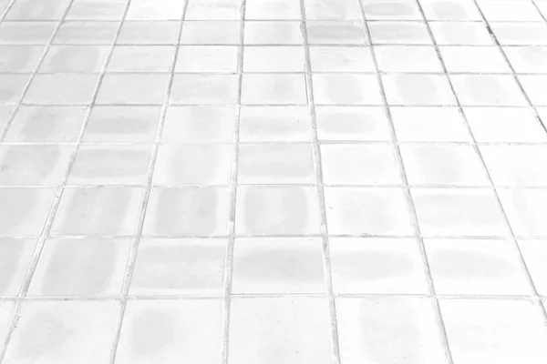 Vista Perspectiva Pavimento Pedra Tijolo Branco Monotone Chão Para Estrada — Fotografia de Stock