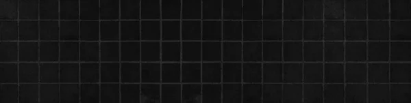 Panorama Terracotta Nera Texture Piastrelle Sfondo Senza Soluzione Continuità — Foto Stock