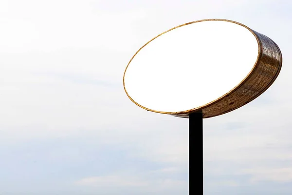 Empty Shop Light Sign Blue Sky — Stock Photo, Image