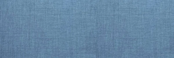 Panorama Texture Lino Blu Sfondo Trama Tessuto Senza Cuciture Blu — Foto Stock