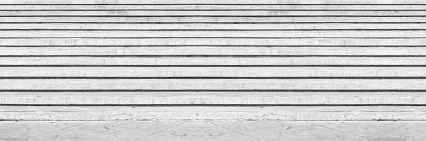 Panorama White Marble Staircase Outdoor Granite Floor — Stock Photo, Image