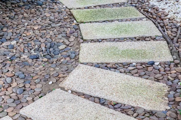 Stone Cobblestone Walkway Panels Home Garden — Stock Photo, Image