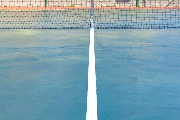 Nouveaux Courts Tennis Béton Sont Disponibles Avec Soleil Matin — Photo