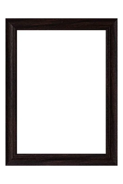 Black Wooden Picture Frame Isolated White Background — Stock Photo, Image