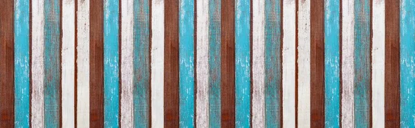 Panorama Old Wooden House Wall Many Colors Vintage Style Texture — Stock Photo, Image