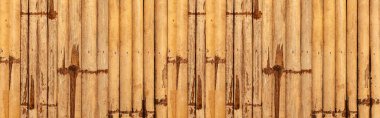 Kahverengi eski Bambu çit dokusu ve arkaplanı pürüzsüz.
