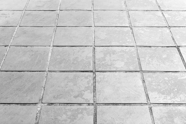 Vista Prospettiva Pavimento Pietra Mattone Bianco Monotone Sul Terreno Strada — Foto Stock