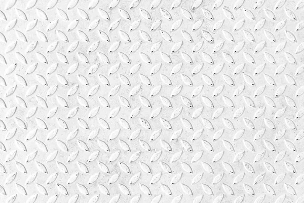 Branco Diamond Steel Plate Floor Padrão Fundo Sem Costura — Fotografia de Stock