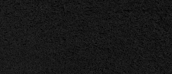 Panorama Der Schwarzen Kunststoff Fußmatte Textur Und Hintergrund Nahtlos — Stockfoto