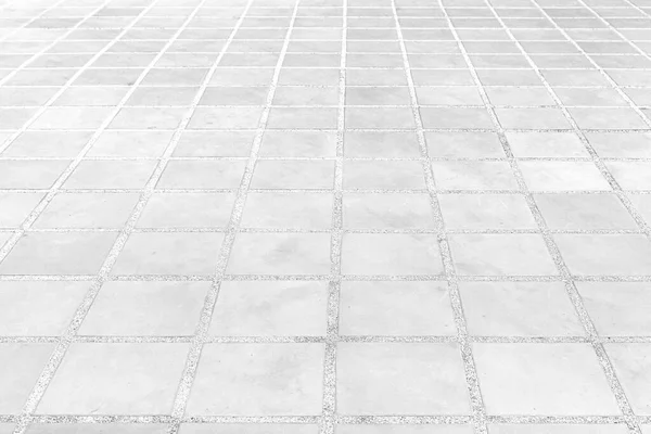 Perspective View Monotone White Brick Stone Pavement Ground Street Road — Stock Photo, Image