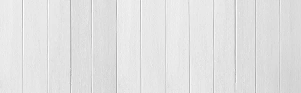 Panorama New White Vintage Wooden Wall Pattern Seamless Background — Stock Photo, Image