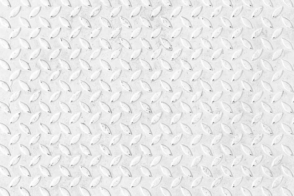 Biała Blacha Stalowa Wytłoczonym Diamentowym Wzorem Stosowana Podłóg Budynków Przemysłowych — Zdjęcie stockowe