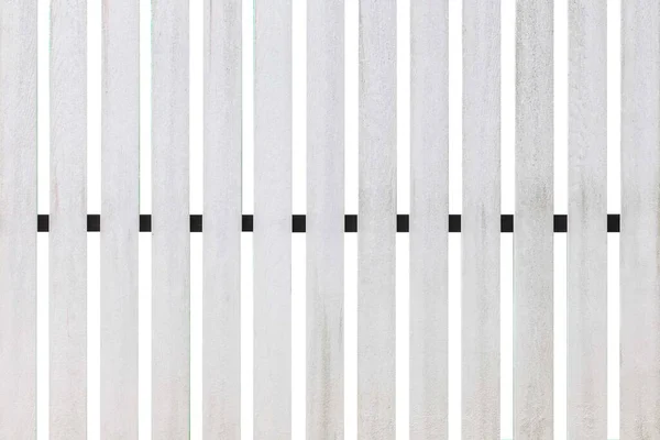 White Hardwood Fence Isolated White Background — Stock Photo, Image