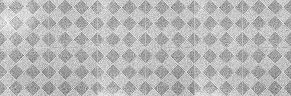 Panorama Der Vintage Weißen Und Grauen Granit Bodenfliesen Muster Und — Stockfoto