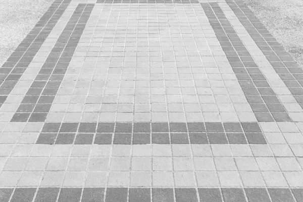 Vista Perspectiva Pavimento Piedra Ladrillo Blanco Monótono Suelo Para Street — Foto de Stock