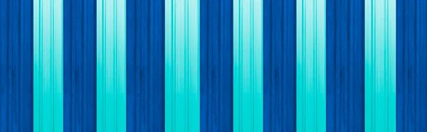 Panorama Blue Painted Galvanized Fence Texture Background Seamless — Stock Photo, Image