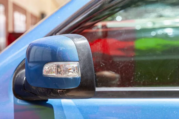 Fechar Espelho Retrovisor Para Cima Veículo Motor — Fotografia de Stock