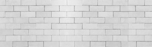 Panorama Texture Moderne Mur Brique Blanche Pour Fond — Photo