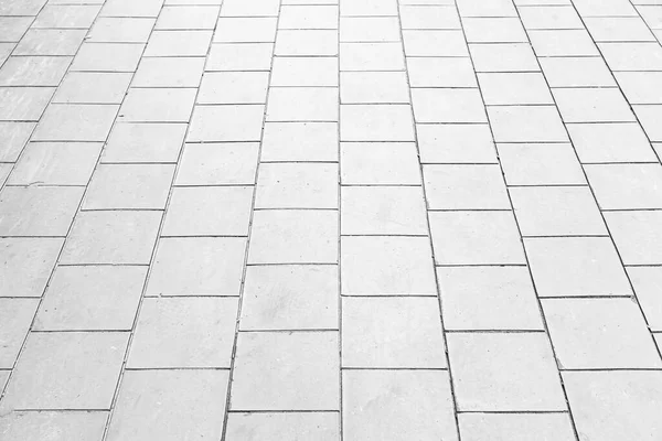 Perspektíva Kilátás Monotone Fehér Tégla Stone Pavement Földön Street Road — Stock Fotó